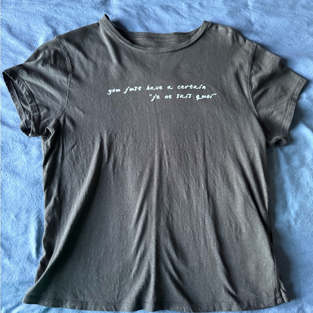 Aerie Women's Black Graphic Crewneck Tee S